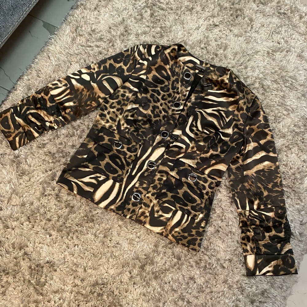 Vintage Anthracite Animal Print Jacket/Blazer